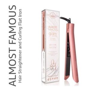 NWT ALMOST FAMOUS Professional Ceramic Hair Straightener And Curling Flat Iron